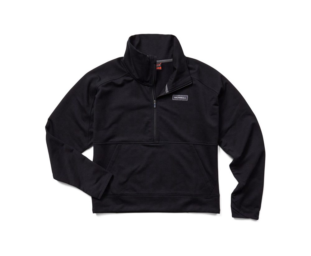 Merrell Pullover Black - Timber 1/4 Zip - Womens 26LVARZYG